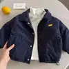 Chaqueta de Algodón para Niños 2026 Invierno Tendencia para Niños Abrigo Acolchado Bebé Niño Pequeño Doble Capa de Algodón Cuello Solapa Chaqueta de Béisbol