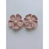 Acessório de Cabelo Estilo Japonês DIY Acabamento Fino Material de Flor Fita Colorida Canelada Flor Única Feita à Mão Flor de Cinco Pétalas Produto Semi-Acabado com Metabo