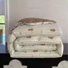 Celing Exports Manta Tejida de Algodón Lavable Oscura Frijol Otoño e Invierno Suave y Cera Nube Tejida Coreana Doble 2
