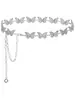 Cadena de cintura cruzada de metal de alta gama con lazo personalizado para mujer, simple y elegante, adecuada para combinar con vestidos, venta al por mayor de fábrica de cadenas