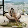 Mecedora de Sofá Perezoso para Dormitorio, Silla de Ocio para Adultos, Sillón de Balcón para una Persona, Mecedora para el Hogar para Dormir y Relajarse