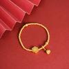 Pulsera de cuentas de loto huecas de oro arena de Vietnam, herencia de ley antigua, flor, estilo nacional femenino, comodín, suministro mayorista de joyería de Yiwu