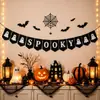 Bandera colgante de Halloween BOO banner de letras de fantasma Decoración de fiesta europea y americana Decoración de pared de fondo de Halloween