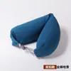 Almohada de viaje para el cuello de algodón a rayas en forma de U con doble botón y partículas, almohada cervical en forma de U, almohada de salud multifuncional estilo japonés al por mayor