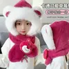 Gorro y bufanda para niños, gorro de una pieza, invierno, con felpa, extra grueso, gorro con protección para orejas de bebé, niño, niña, a prueba de viento, conjunto de dos piezas, moderno