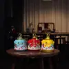 Frasco de Vinho de Cerâmica Jingdezhen Sabor Chinês 2,5kg Garrafa de Vinho Vazia 2,5L Caixa de Presente Frasco de Vinho de Porcelana Branca Ornamentos de Cerâmica