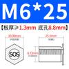 Acero Inoxidable 304 Hexágono Agujero Pasante Remache Placa de Presión Tuerca Columna Chapa Metálica Espárrago SOS-M2M3M4M5M6M8
