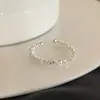 Anillo abierto de diseño minimalista en forma de estrella con acentos plateados, único y dulce, elegante y versátil, anillo súper brillante para el dedo índice