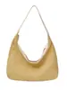 Bolsa de Palha Tecida Estilo Coreano Ins Retrô Bolsa Tote Grande Capacidade Bolsa de Ombro Estilo Férias Bolsa de Praia para Mulheres