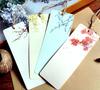 Marcapáginas con etiqueta de palabra en blanco de estilo chino, bendición de cumpleaños, tarjeta de felicitación pequeña, tarjeta de deseos, tarjeta de agradecimiento