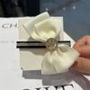 TikTok Hair Bow Hairpin 2023 Novo Vintage Top Clip Pequeno Estilo Chanel Acessórios de Cabelo Avançados Clipe de Pato para Mulheres
