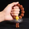 Pulsera de Cuentas de Oración Vajra Bodhi Estilo Xizang, Cuentas de Oración de Mano de Semilla de Bodhi Ámbar, Cuentas de Oración de Madera de Nogal