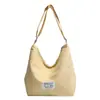 Bolsa de Tela Informal de Gran Capacidad Estilo Coreano Ins Perezoso con Diseño de Estrella de Pedrería, Bolso de Hombro Cruzado Único para Mujer