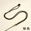 Collar Hoja de Corona Cordón Trenzado Longitud Ajustable Accesorios DIY Colgante de Jadeite Hebilla de Seguridad de Jadeíta Cordón para Joyería