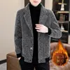 Traje Corto de Invierno para Hombre Abrigo de Lana 2025 Chaqueta Popular para Hombre Cuello de Traje Acolchado de Algodón Parte Superior
