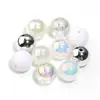 Contas Redondas de 16mm Cor Colorida Galvanizada UV Contas Redondas de Acrílico Acessórios para Joias DIY Contas Soltas Acessórios para Pulseiras Joias Contas Redondas Contas