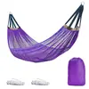 Hamaca colgante exterior de red tipo red que cae Cuerda de nylon duradera Colgando en árbol Cama Cinta de hielo Cuerda de amarre Columpio de camping