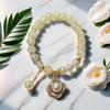 Pulseira Princesa Fofa Cor de Doce para Melhores Amigas, Pulseiras de Contas para Crianças, Doce e Sofisticada, Bijuterias Versáteis para Barracas