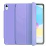 Adequado para capa protetora iPadpro11 10ª geração 10,9 polegadas com slot para caneta 10,2 polegadas capa macia de silicone de cor sólida com três dobras