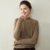 Nuevo Suéter de Cachemir Grueso de Punto Trenzado de Color Sólido con Cuello Semi-Alto para Mujer, Otoño/Invierno 2026, Holgado y Suave Capa Interior
