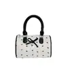 Lindo Bolso Boston con Lazo para Mujer, Estilo Coreano Dulce Moda Versátil Bolso de Hombro Cruzado, Bolso de Mano de Moda