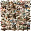 [Colección] 50 pegatinas transparentes de PET de doble cara para graffiti para decoración, álbumes de recortes DIY y pegatinas para fundas de teléfono, al por mayor