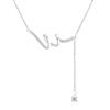 Collar de Borla de Serpiente de Plata Esterlina S999 Lujo Ligero Colgante de Alta Gama Simple Versátil Cadena de Clavícula Ondulada de Agua Plateada