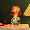 Kit de Materiales DIY de Papá Noel Adorno de Luz Nocturna de Cristal Terminado Lámpara de Mesa Creativa para Árbol de Navidad Lámpara Decorativa de Atmósfera