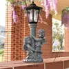 Adornos de Luz Solar de Ángel Estilo Europeo para Patios, Caminos de Jardín, Artesanías de Resina, Estatuas, Artesanías de Resina