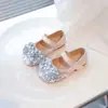 Zapatos Deportivos Casuales de Piel para Niños 2025 Verano Nuevos Zapatos de Piel de Moda con Pedrería para Niñas Niños Medianos y Grandes Versátiles Zapatos de Cristal