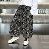 Ropa de Otoño e Invierno para Niños Pantalones de Felpa con Estampado de Flor de Anacardo Pierna Curva Estilo Coreano Mono de Felpa para Niños Pantalones Casuales de Felpa Pantalones para Bebé Comercio Exterior