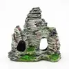 Decoración de acuario resina pequeña montaña de piedra pecera paisajismo rocalla adornos de plato de cena paquete de decoración de acuario Montaña de Piedra