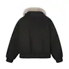 Abrigo de algodón con cuello de pelo deconstruido Retro Zuishandiao para hombre y mujer, chaqueta de algodón cálida y engrosada de alta gama para invierno, en stock