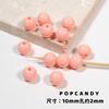 Cuentas redondas de colores, accesorios de joyería DIY, cuentas sueltas hechas a mano, arcoíris, color crema, 10 mm, accesorios para pulseras y collares.