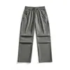 2026 Pantalones de Paracaídas de Moda Pierna Recta Sueltos Impermeables al Viento Pantalones Deportivos Exteriores Impermeables Versátiles Pantalones Largos Cintura Elástica Moda