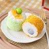 Pegatina de Refrigerador para Pastel Pequeño en Forma de Corazón con Simulación de Amasado de PU Decoraciones de Adornos para Refrigerador de Pastel Mousse de Crema de Coco Triturado