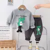 Conjunto de Dos Piezas de Sudadera y Pantalón de Algodón para Niños y Niñas, Nueva Colección Primavera y Otoño 2024, Tendencia de Moda Coreana, Venta al por Mayor