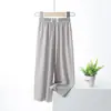 Pantalones de Verano para Niñas Anti-Mosquitos de Seda Helada Finos Sueltos Rectos de Pierna Ancha Pantalones Casuales para Niñas