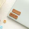 Etiqueta de Couro de Microfibra Desenho Animado, Etiqueta de Couro Estampada, Patch para Roupa, Etiqueta de Couro para Roupa de Boneca Pet DIY, Etiqueta de Urso com Rosto Sorridente