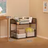 Estantería de pie para libros, Estante de almacenamiento de varios niveles móvil para libros con ruedas, Carrito pequeño, Librería de oficina