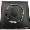 Pulseira de diamante crucífera Chkroda Moda retrô europeia e americana Tendência Pulseira fina para amantes masculinos e femininos padrão S925