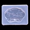 Molde de silicone para pingente de jade espelhado DIY molde de gota de cristal dragão e fênix com fecho de longevidade pingente de jade simulado decoração