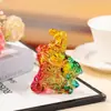Figura de Caballo del Zodiaco de Cristal al por Mayor de Fábrica para Riqueza Inmediata, Adorno Artesanal de Escritorio de Cristal Amarillo para Decoración de Sala de Estar