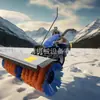 Barredora de Nieve Pequeña de Mano, Barredora de Nieve de Engranajes Completos Empujada a Mano, Vehículo Autopropulsado para Retiro y Lanzamiento de Nieve, Quitanieves Hidráulico