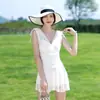 2024 Nuevo ins Corea del Sur estudiante que cubre el vientre adelgazante traje de baño de una pieza sexy traje de baño para aguas termales