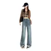 Jeans de pierna recta para mujer, estilo fino de verano, nueva colección 2026, diseño de pierna ancha adelgazante, modernos y a la moda, pantalones de largo hasta el suelo