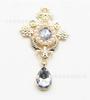 Europeu e americano novo pingente de liga diamante broche barroco personalidade pingente diy acessórios para cabelo brincos em estoque atacado