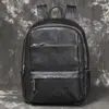 Mochila Masculina de Couro Genuíno Mais Vendida Transfronteiriça, Mochila Grande Casual de Viagem de Couro de Vaca Selvagem Personalizada, Bolsa para Computador Multifuncional