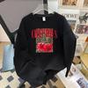 Nuevo Top Camiseta Blanca de Manga Larga con Estampado, Verano Holgado con Letras, Versátil