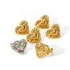 Joias de alta qualidade, nicho, cravejadas de diamantes, amor, aço inoxidável, brincos exagerados, ouro 18k, brincos anel que não desbotam, meninas